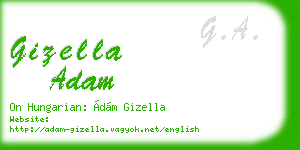 gizella adam business card