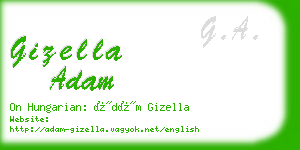 gizella adam business card